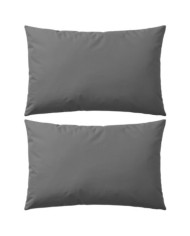 Oreiller d'extérieur lot de 2 60 x 40 cm Gris | Mobilier & Déco
