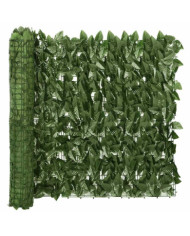 Écran de balcon avec feuilles vert foncé 300x75 cm | Mobilier & Déco