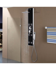 Panneau de douche Verre 18 x 42,1 x 120 cm Noir | Mobilier & Déco