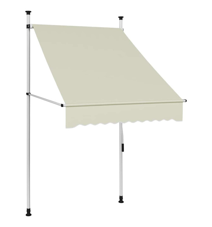 Auvent manuel rétractable 100 cm Crème | Mobilier & Déco