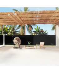 Auvent latéral rétractable Noir 160x1200 cm | Mobilier & Déco