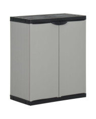 Armoire à déchets de jardin Gris et noir 68x40x85 cm PP | Mobilier & Déco