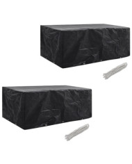 Housses de salon de jardin 2 pcs Rotin 10 œillets 229 x 113 cm | Mobilier & Déco