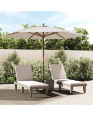 Parasol de jardin avec mât en bois sable 299x240 cm | Mobilier & Déco