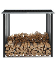 Abri de stockage à bois Acier galvanisé 172x91x154cm Anthracite | Mobilier & Déco