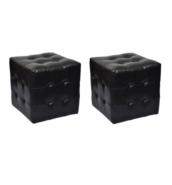 Tabourets cube Noir | Mobilier & Déco