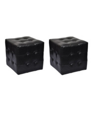 Tabourets cube Noir | Mobilier & Déco