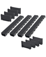 Caniveau de drainage 4 pcs Plastique 4 m | Mobilier & Déco