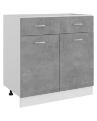Armoire de plancher à tiroir Gris béton Bois d’ingénierie | Mobilier & Déco