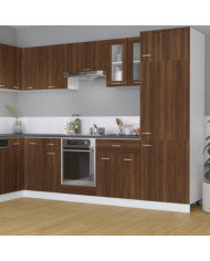 Armoire en verre suspendue "Lyon" Chêne marron | Mobilier & Déco