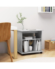 Armoire à roulettes Gris béton 60x45x60 cm Bois d’ingénierie | Mobilier & Déco