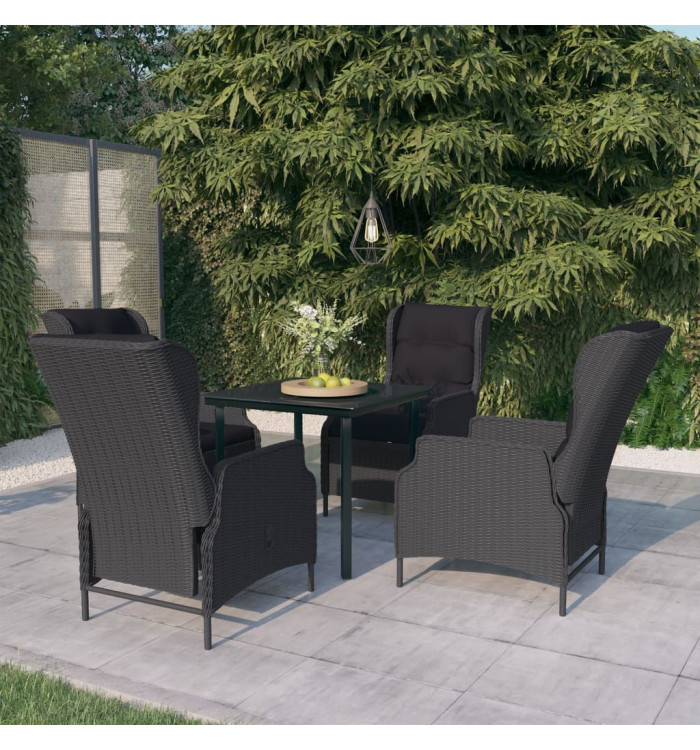 Ensemble à manger de jardin 5 pcs Gris foncé | Mobilier & Déco