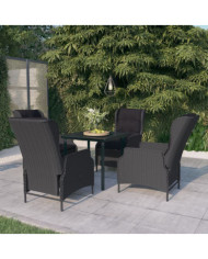 Ensemble à manger de jardin 5 pcs Gris foncé | Mobilier & Déco