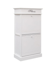 Armoire à chaussures Blanc 50 x 28 x 98 cm Bois de Paulownia | Mobilier & Déco