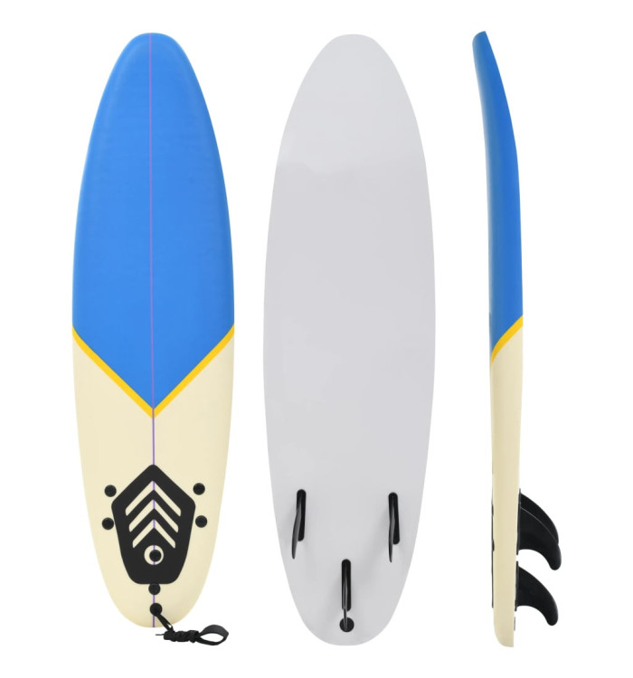 Planche de surf 170 cm Bleu et crème | Mobilier & Déco