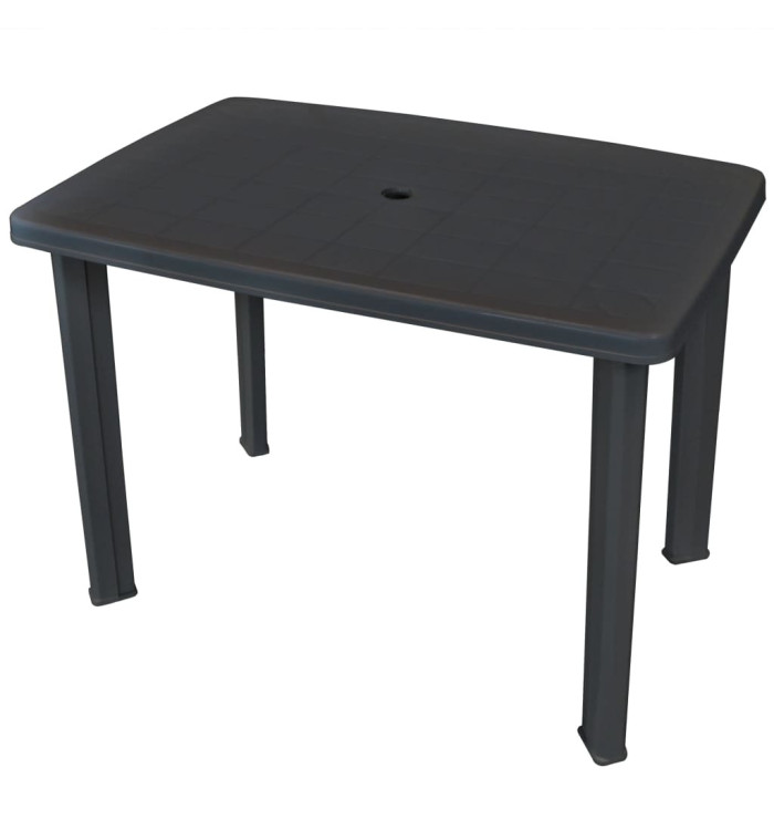 Table de jardin Anthracite 101 x 68 x 72 cm Plastique | Mobilier & Déco