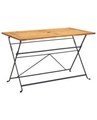 Table pliable de jardin 120x70x74 cm Bois d'acacia massif | Mobilier & Déco