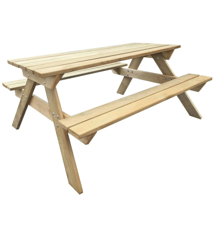 Table de pique-nique 150 x 135 x 71,5 cm Bois | Mobilier & Déco