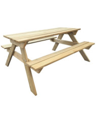 Table de pique-nique 150 x 135 x 71,5 cm Bois | Mobilier & Déco