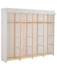 Garde-robe Blanc 200 x 40 x 170 cm Tissu | Mobilier & Déco
