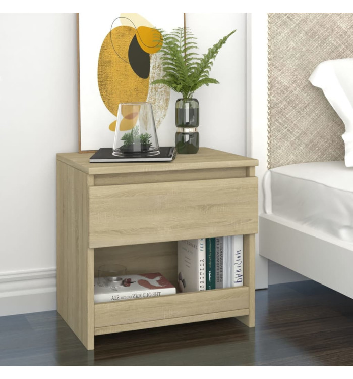Tables de chevet 2 pcs Chêne sonoma 40x30x39 cm Aggloméré | Mobilier & Déco