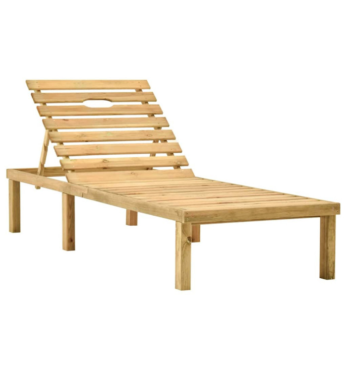 Chaise longue Bois de pin imprégné | Mobilier & Déco