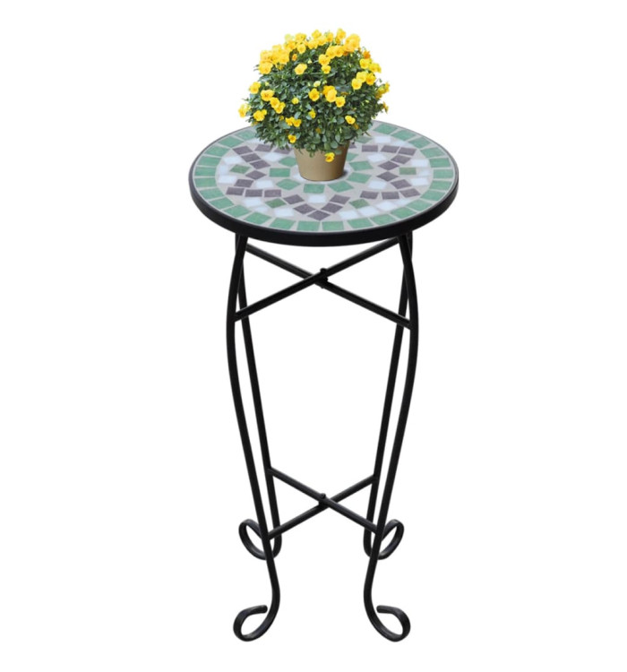 Table d'appoint Mosaïque Vert et blanc | Mobilier & Déco
