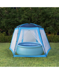 Tente de piscine Tissu 500x433x250 cm Bleu | Mobilier & Déco