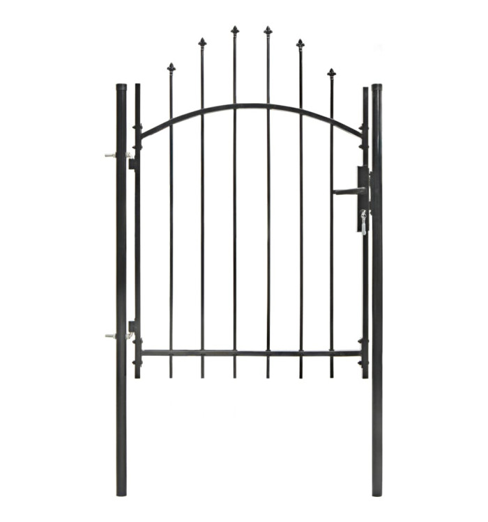 Portail de jardin Acier 1 x 1,75 m Noir | Mobilier & Déco