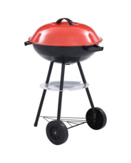 Barbecue portable XXL au charbon avec roues 44 cm | Mobilier & Déco