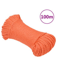 Corde de travail Orange 8 mm 100 m Polypropylène | Mobilier & Déco