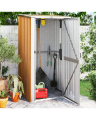 Abri de jardin Marron 118,5x97x209,5 cm Acier galvanisé | Mobilier & Déco