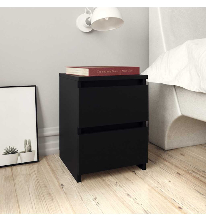 Tables de chevet 2 pcs Noir 30x30x40 cm Bois d'ingénierie | Mobilier & Déco