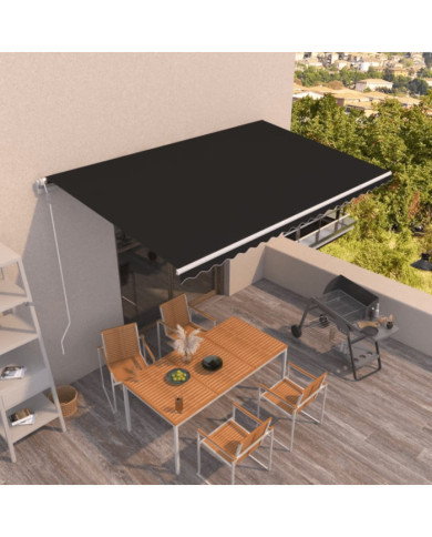 Auvent rétractable automatique 500x350 cm Anthracite | Mobilier & Déco