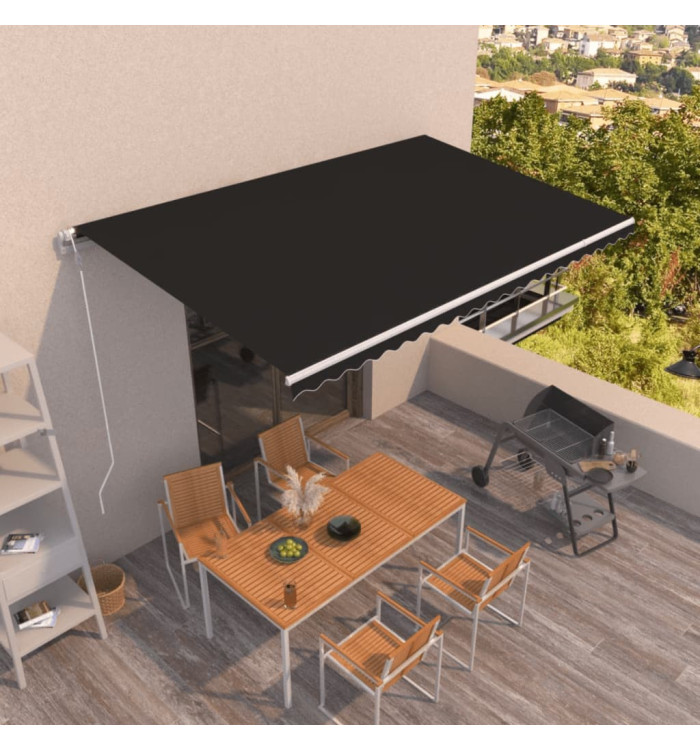 Auvent rétractable automatique 500x350 cm Anthracite | Mobilier & Déco