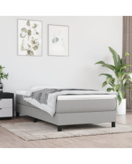 Matelas de lit à ressorts ensachés Gris clair 90x200x20cm Tissu | Mobilier & Déco