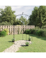 Arche de jardin Noir Ø180x255 cm Acier | Mobilier & Déco