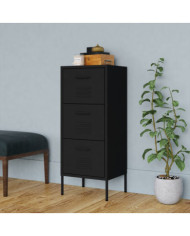 Armoire de rangement Noir 42,5x35x101,5 cm Acier | Mobilier & Déco