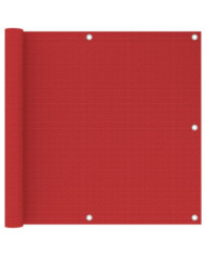 Écran de balcon Rouge 90x500 cm PEHD | Mobilier & Déco