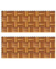 Kit de tuiles de plancher en acacia 30 x 30 cm 20 pcs | Mobilier & Déco