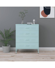 Commode Vert menthe 80x35x101,5 cm Acier | Mobilier & Déco