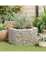 Lit surélevé à gabion hexagonale 100 x 90 x 50 cm | Mobilier & Déco