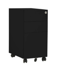 Classeur mobile Noir 30x45x59 cm Acier | Mobilier & Déco