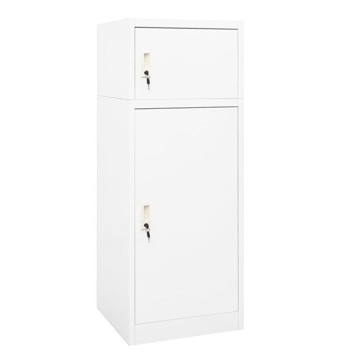 Armoire à selles Blanc 53x53x140 cm Acier | Mobilier & Déco