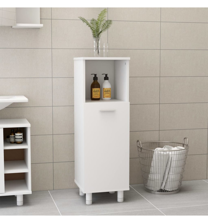 Armoire de salle de bain Blanc 30x30x95 cm Bois d'ingénierie | Mobilier & Déco