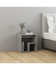 Table de chevet gris béton 40x30x40 cm bois d'ingénierie | Mobilier & Déco