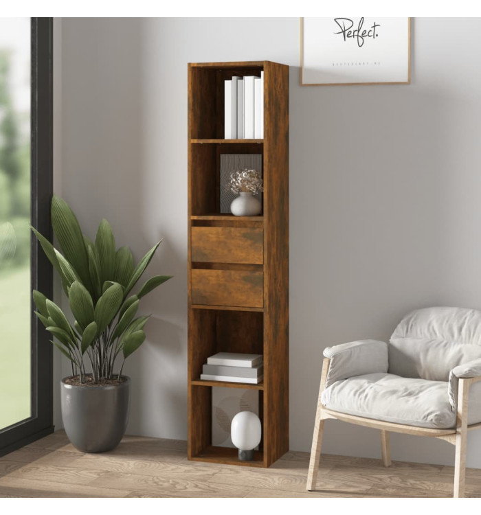 Bibliothèque Chêne fumé 36x30x171 cm Bois d'ingénierie | Mobilier & Déco