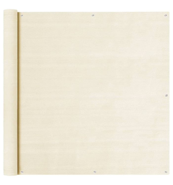 Écran de balcon Crème 120x500 cm PEHD | Mobilier & Déco