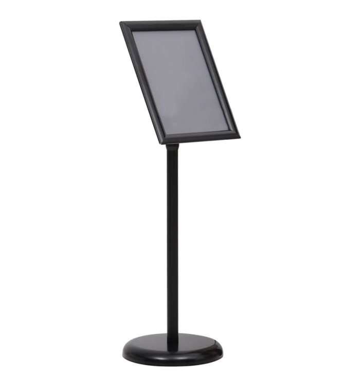 Support d'affiche A4 sur pied Noir Alliage d'aluminium | Mobilier & Déco