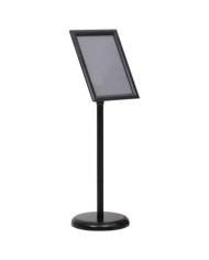 Support d'affiche A4 sur pied Noir Alliage d'aluminium | Mobilier & Déco